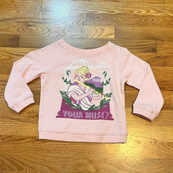 Peek Other - Peek Girls 3T Pink Gold Greek Goddess Who is your Musse long  Sleeve Sweatshirt